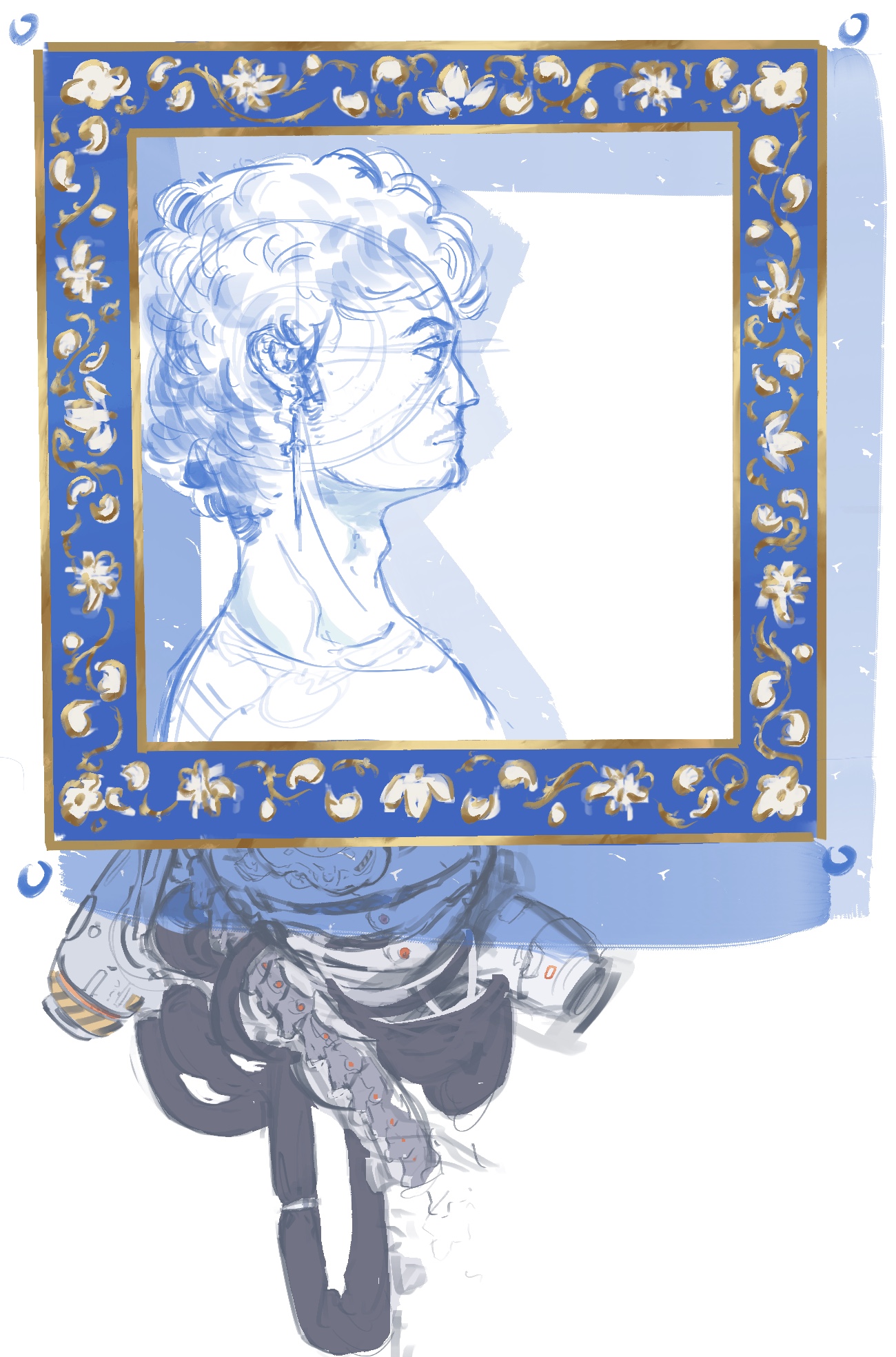 Side facing self portrait